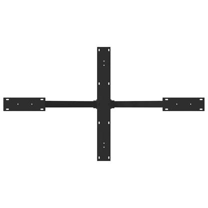 Eettafelpoot spider vorm 120x68x(72-73) cm staal zwart