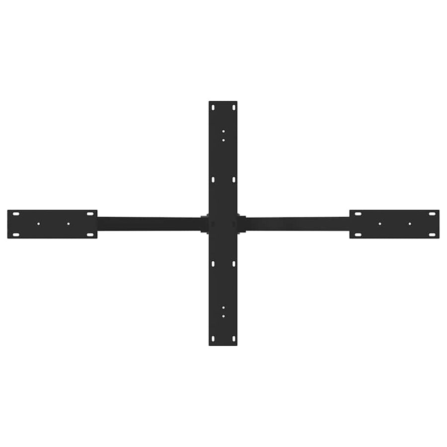Eettafelpoot spider vorm 120x68x(72-73) cm staal zwart