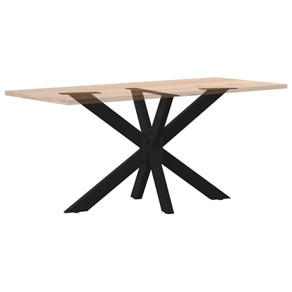 Eettafelpoot spider vorm 120x68x(72-73) cm staal zwart