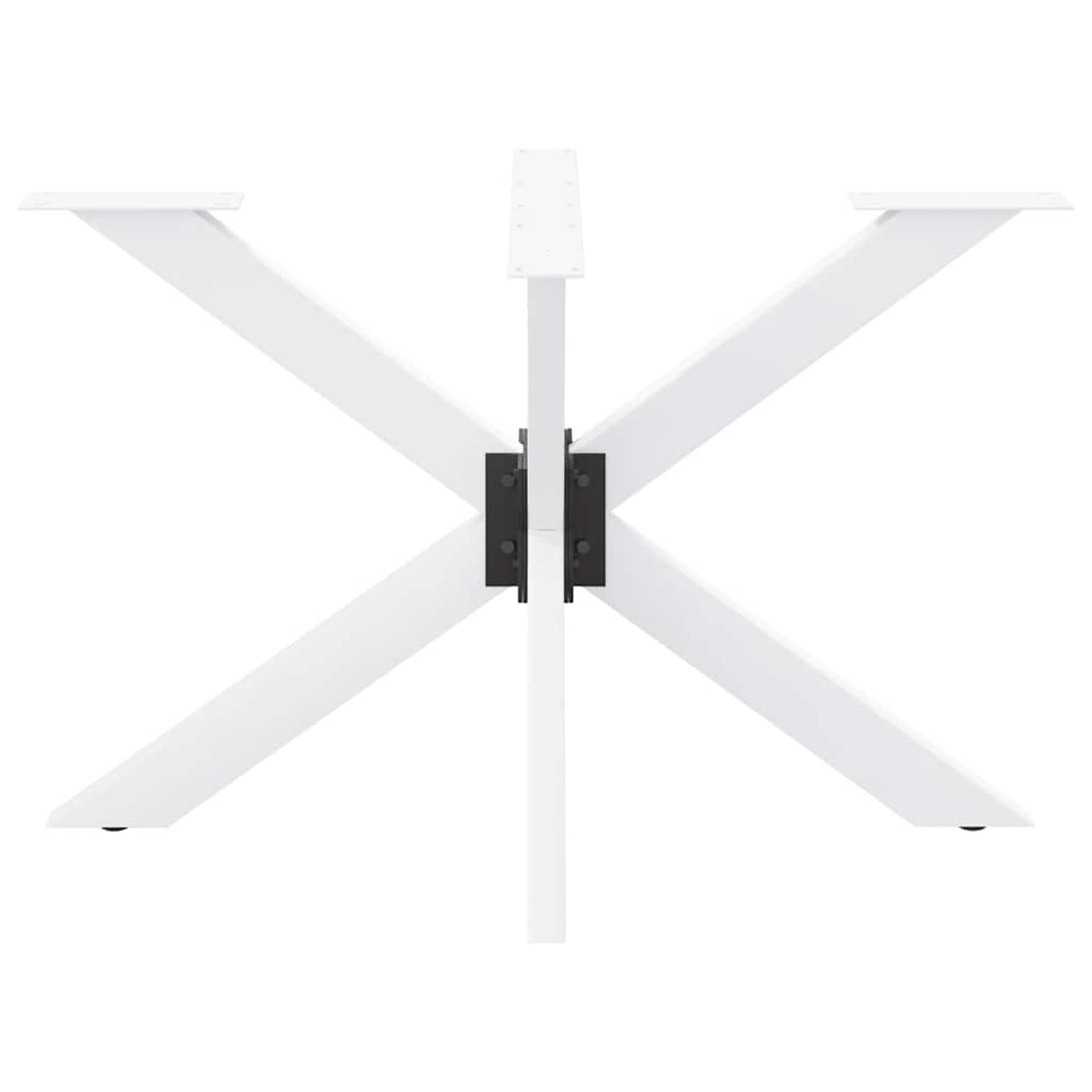 Eettafelpoot spider vorm 120x68x(72-73) cm staal wit