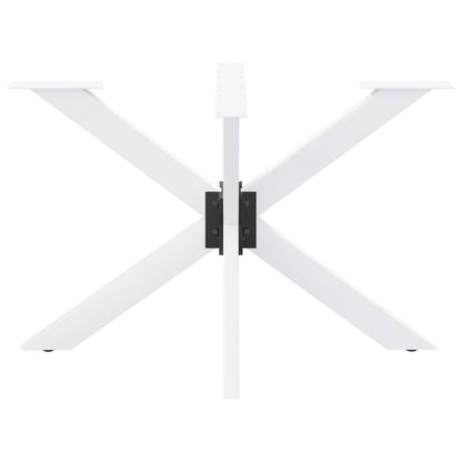 Eettafelpoot spider vorm 120x68x(72-73) cm staal wit