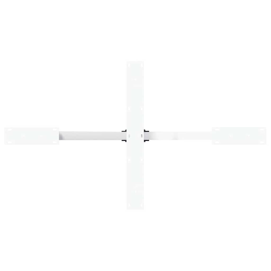 Eettafelpoot spider vorm 120x68x(72-73) cm staal wit