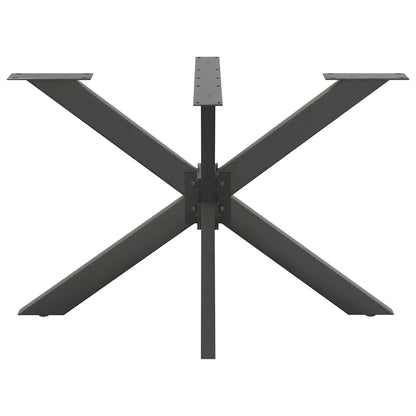 Eettafelpoot spider vorm 120x68x(72-73) cm staal antraciet