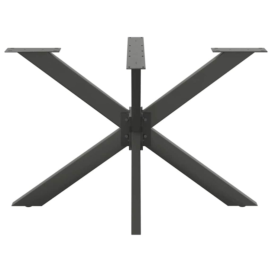 Eettafelpoot spider vorm 120x68x(72-73) cm staal antraciet
