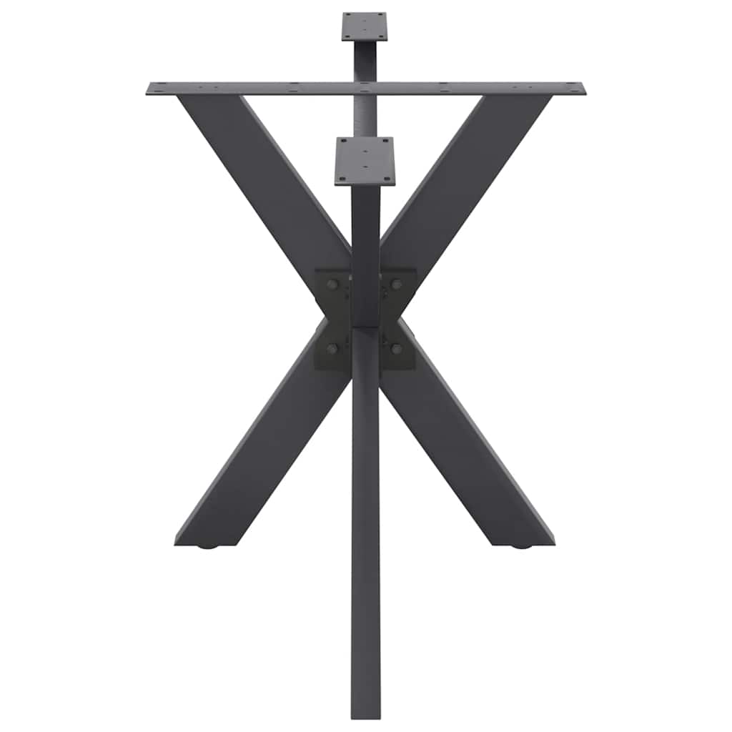 Eettafelpoot spider vorm 120x68x(72-73) cm staal antraciet
