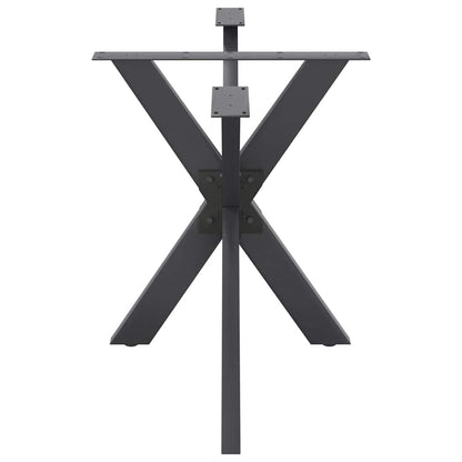 Eettafelpoot spider vorm 120x68x(72-73) cm staal antraciet