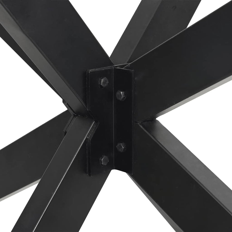 Eettafelpoot spider vorm 120x68x(72-73) cm staal antraciet