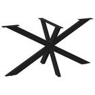 Eettafelpoot spider 150x78x72-73 cm staal zwart