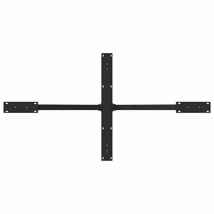 Eettafelpoot spider vorm 150x78x(72-73) cm staal zwart