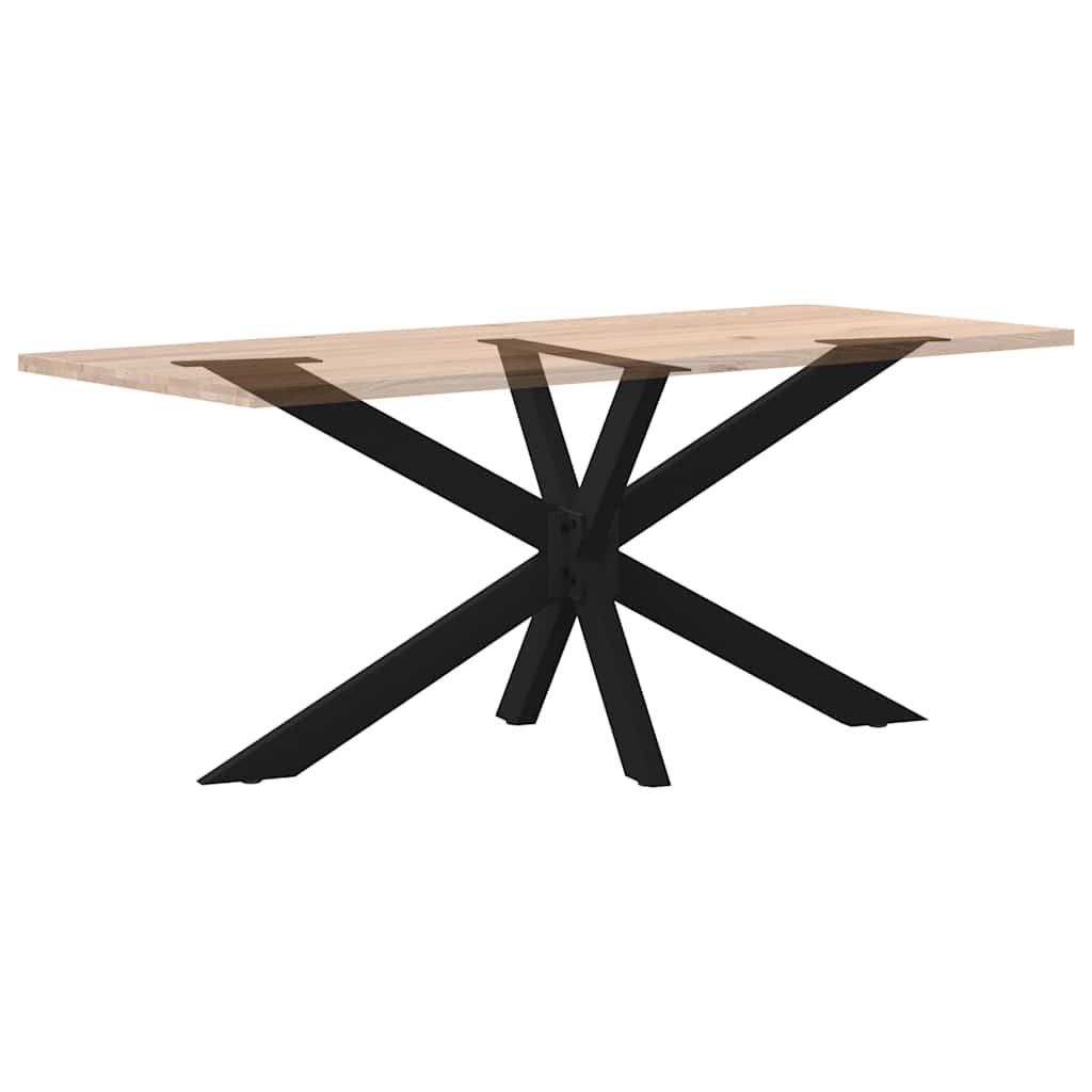 Eettafelpoot spider vorm 150x78x(72-73) cm staal zwart
