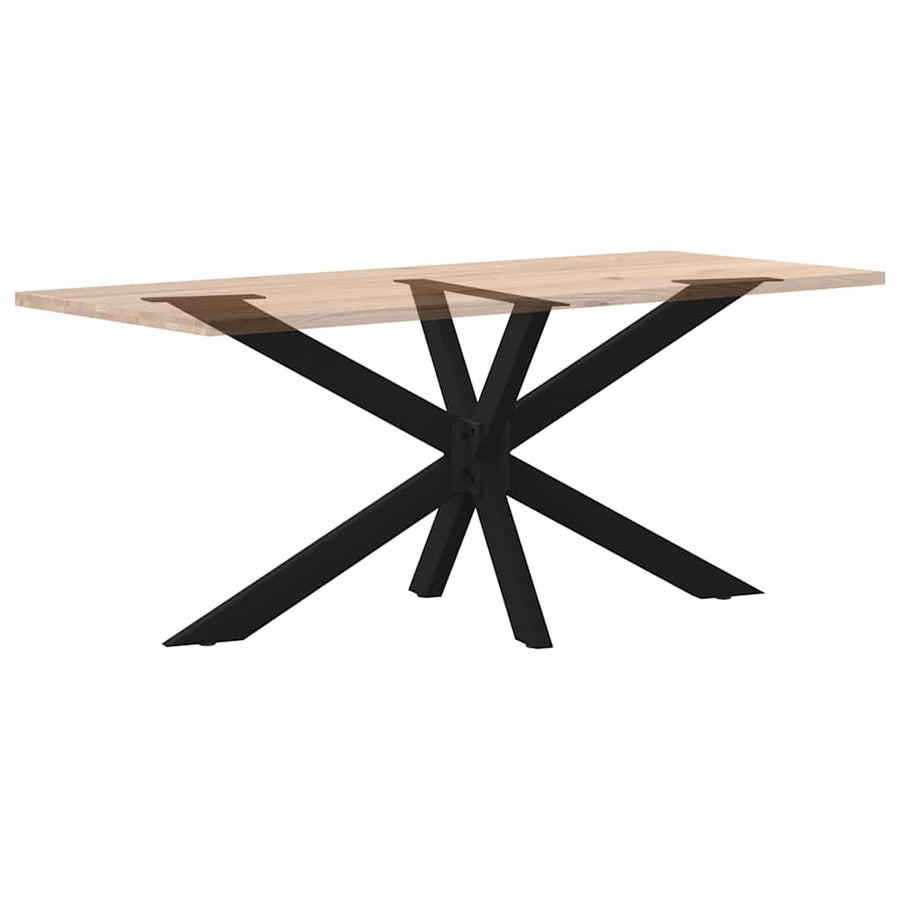 Eettafelpoot spider vorm 150x78x(72-73) cm staal zwart