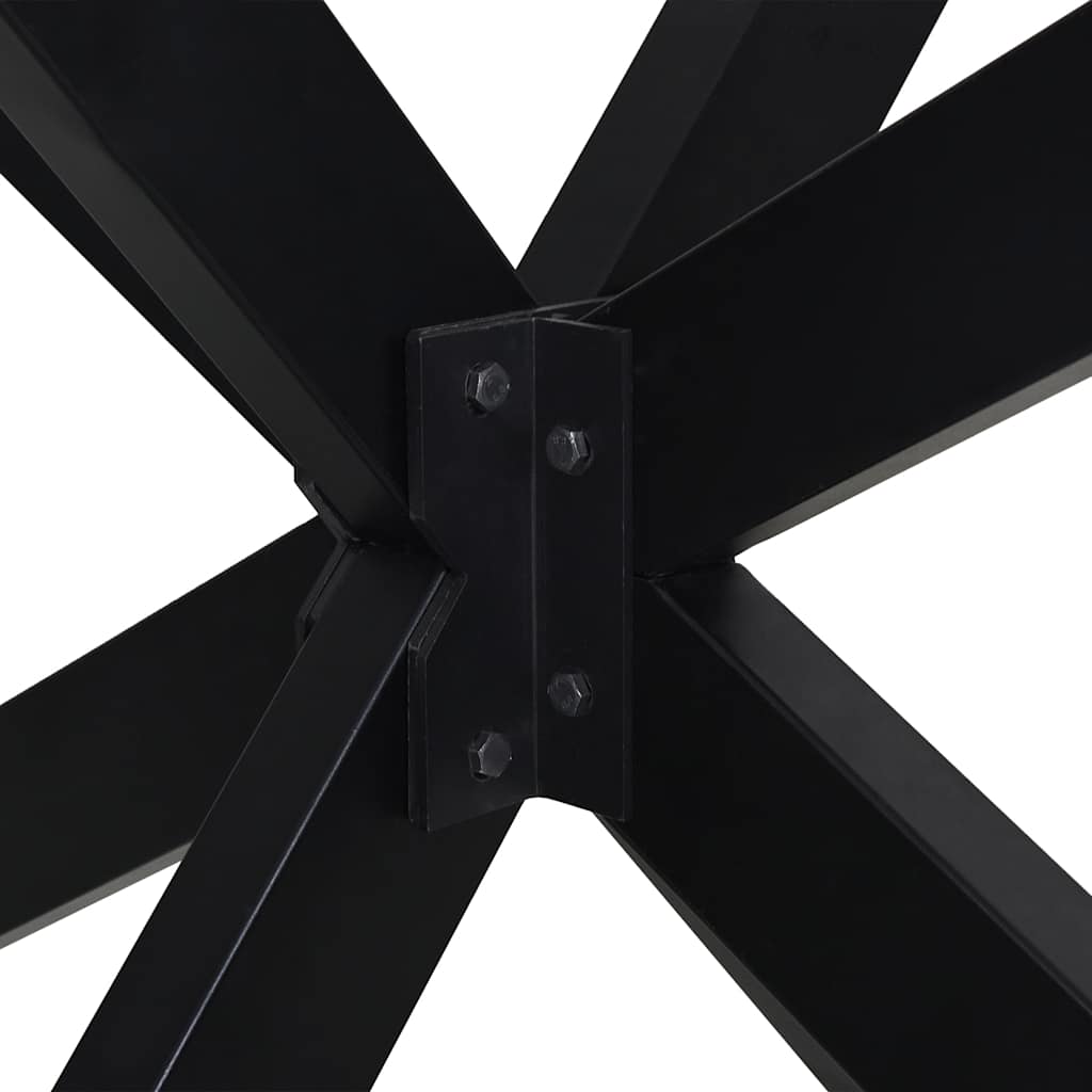 Eettafelpoot spider vorm 150x78x(72-73) cm staal zwart