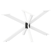 Eettafelpoot spider vorm 150x78x(72-73) cm staal wit