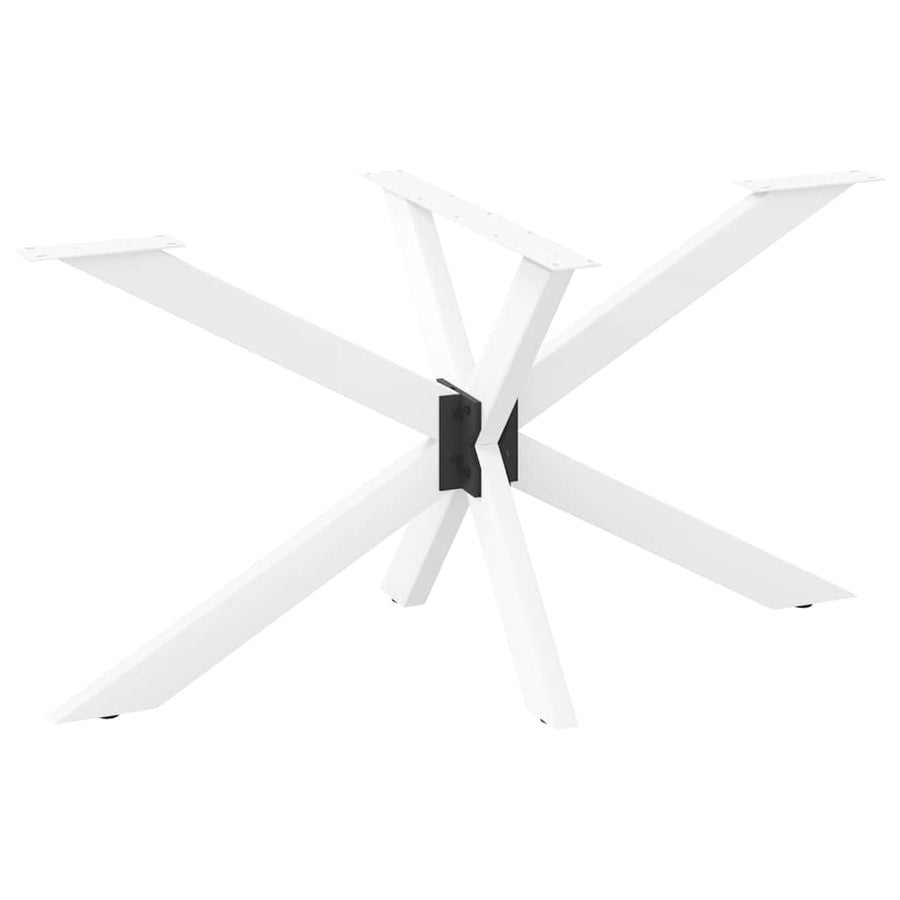 Eettafelpoot spider vorm 150x78x(72-73) cm staal wit