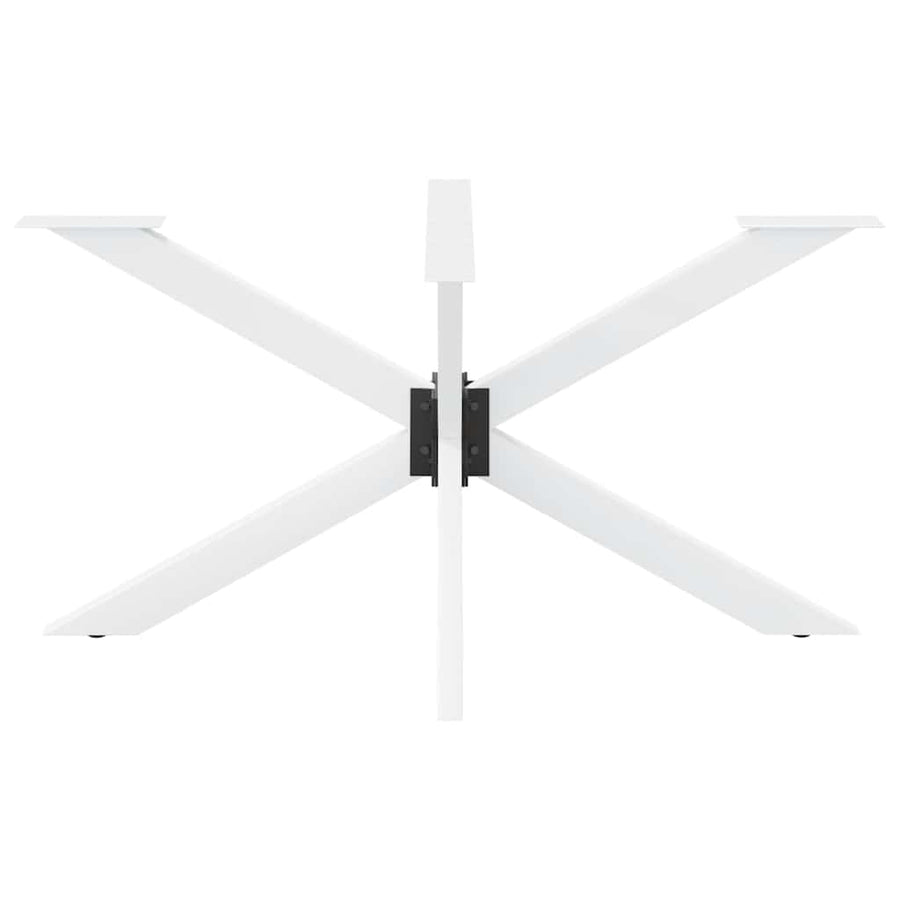 Eettafelpoot spider vorm 150x78x(72-73) cm staal wit