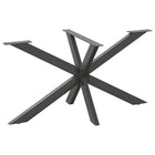 Eettafelpoot spider 150x78x72-73 cm staal antraciet