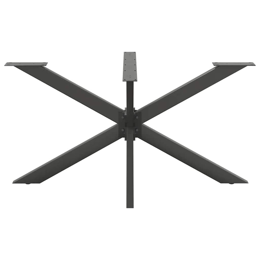 Eettafelpoot spider vorm 150x78x(72-73) cm staal antraciet