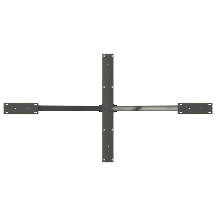 Eettafelpoot spider vorm 150x78x(72-73) cm staal antraciet
