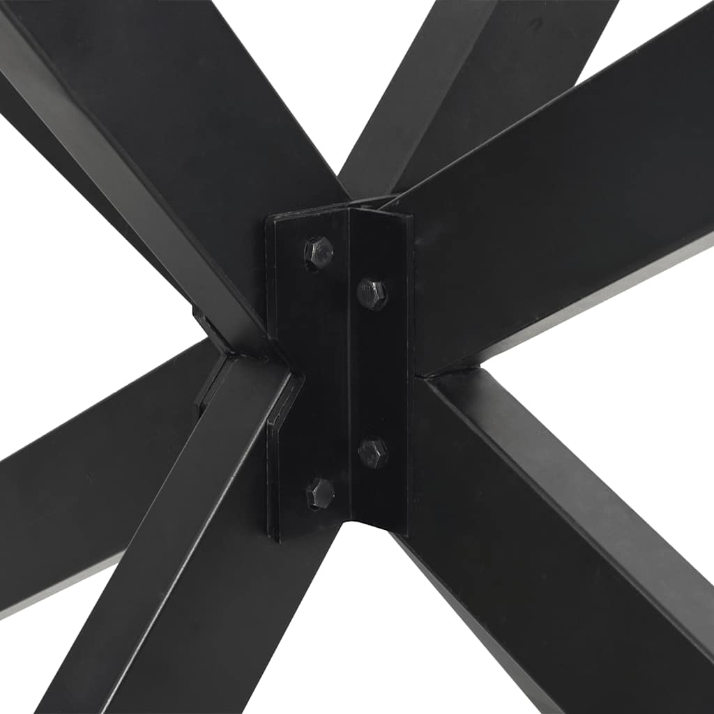 Eettafelpoot spider vorm 150x78x(72-73) cm staal antraciet