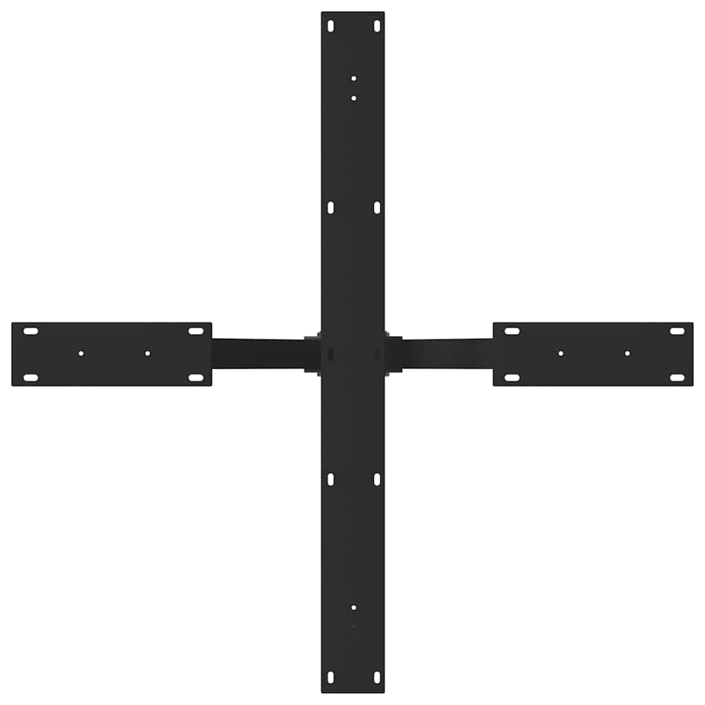 Eettafelpoot spider vorm 85x85x(72-73) cm staal zwart