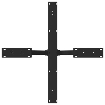 Eettafelpoot spider vorm 85x85x(72-73) cm staal zwart