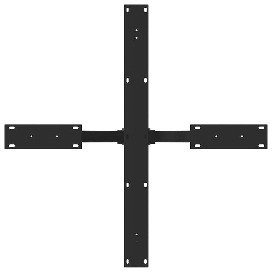 Eettafelpoot spider vorm 85x85x(72-73) cm staal zwart