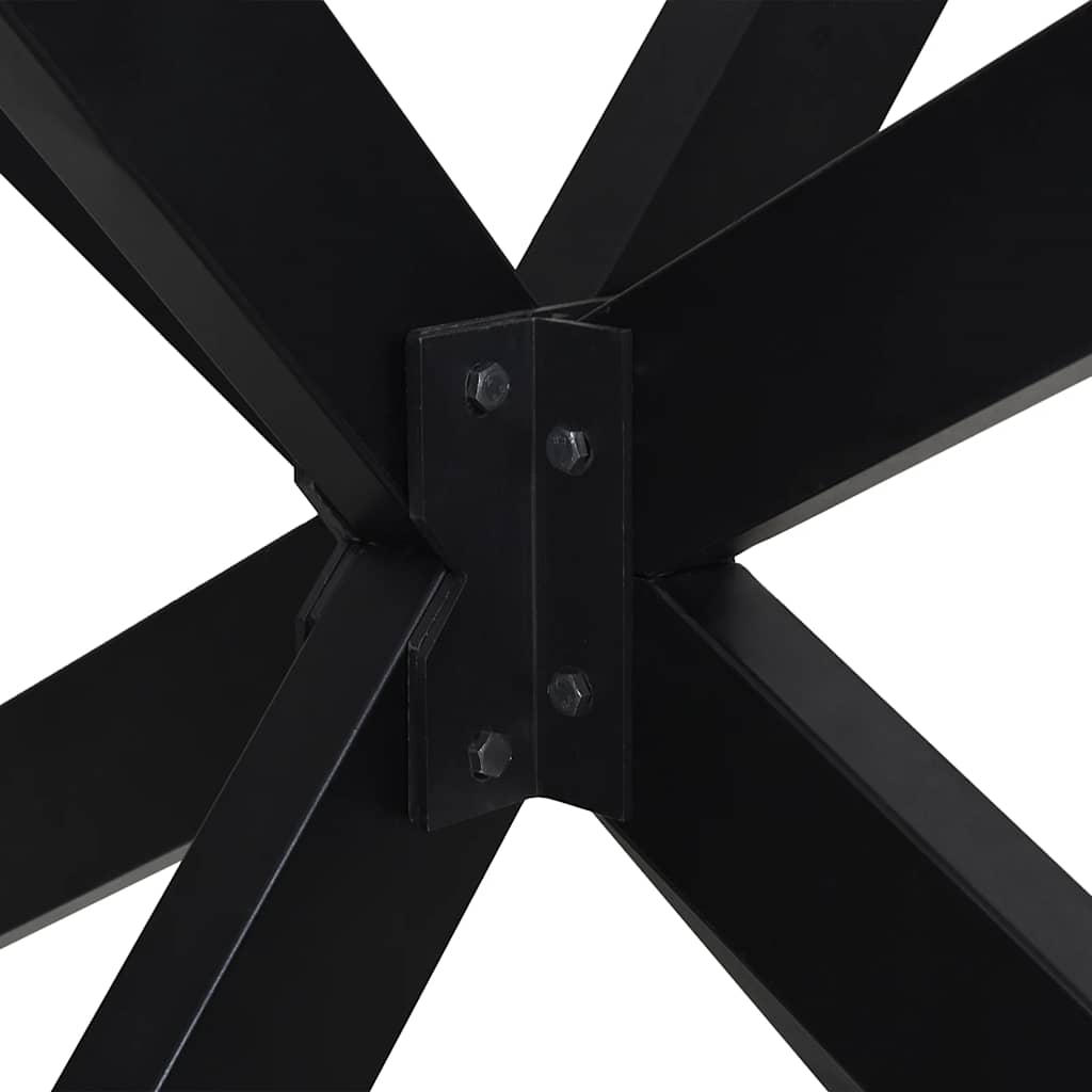 Eettafelpoot spider vorm 85x85x(72-73) cm staal zwart