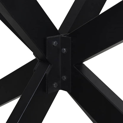 Eettafelpoot spider vorm 85x85x(72-73) cm staal zwart