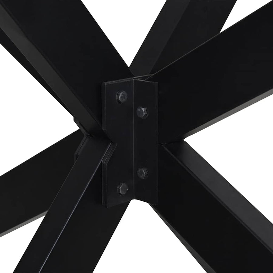 Eettafelpoot spider vorm 85x85x(72-73) cm staal zwart