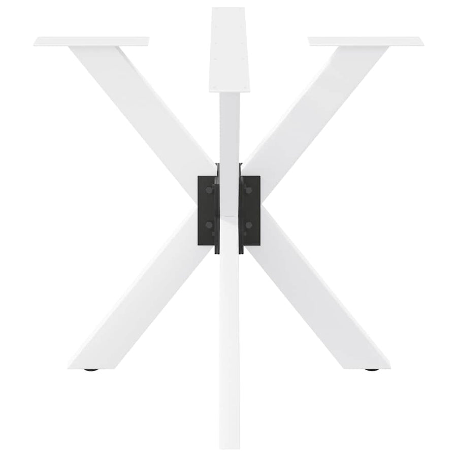 Eettafelpoot spider vorm 85x85x(72-73) cm staal wit