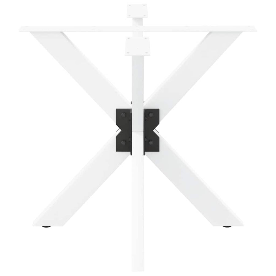 Eettafelpoot spider vorm 85x85x(72-73) cm staal wit