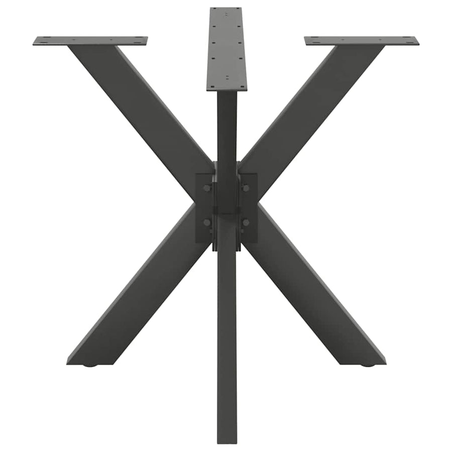 Eettafelpoot spider vorm 85x85x(72-73) cm staal antraciet
