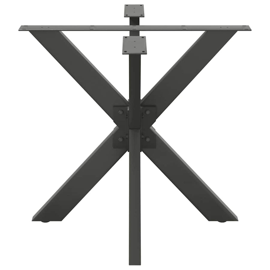 Eettafelpoot spider vorm 85x85x(72-73) cm staal antraciet
