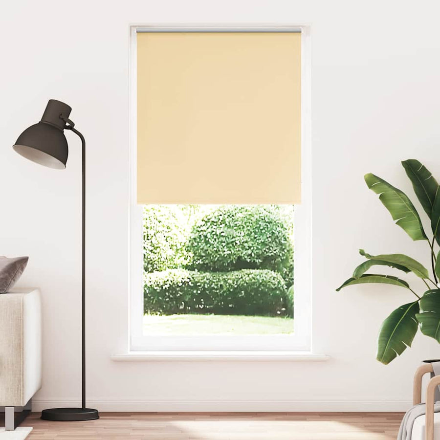 Rolgordijn Verduisterend 90X230Cm Stofbreedte 85,7 Cm Polyester Beige 90 cm 230 cm