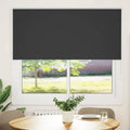 Rolgordijn verduisterend 150x150 cm stofbreedte 146,6 cm zwart