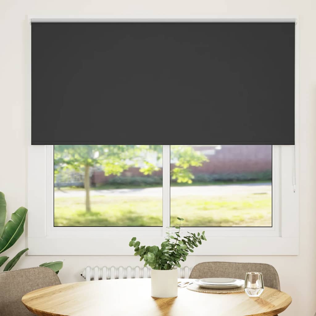 Rolgordijn verduisterend 150x150 cm stofbreedte 146,6 cm zwart