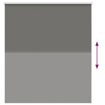 Rolgordijn verduisterend 125x130 cm stofbreedte 121,6 cm grijs