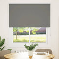 Rolgordijn verduisterend 125x130 cm stofbreedte 121,6 cm grijs