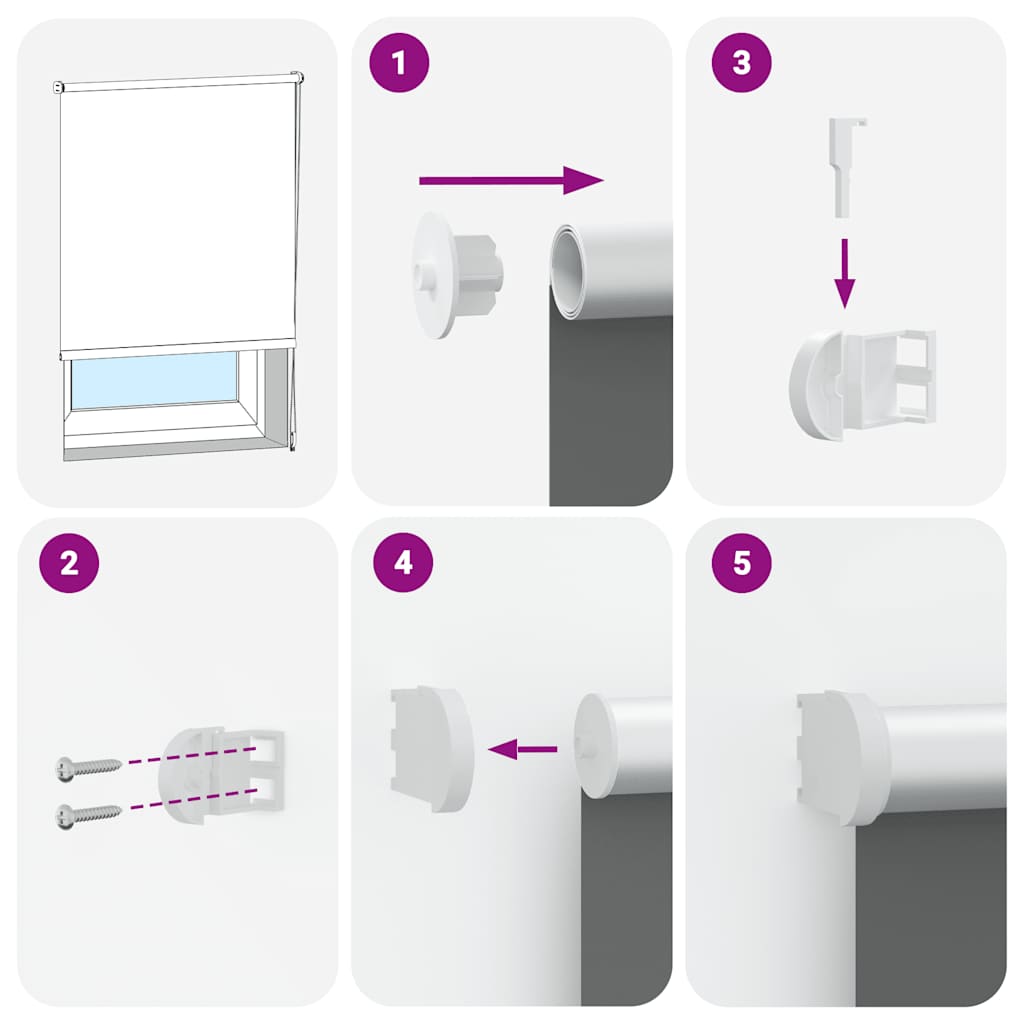 Rolgordijn verduisterend 155x210 cm stofbreedte 151,6 cm grijs