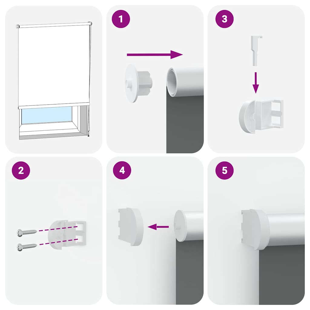 Rolgordijn verduisterend 125x130 cm stofbreedte 121,6 cm