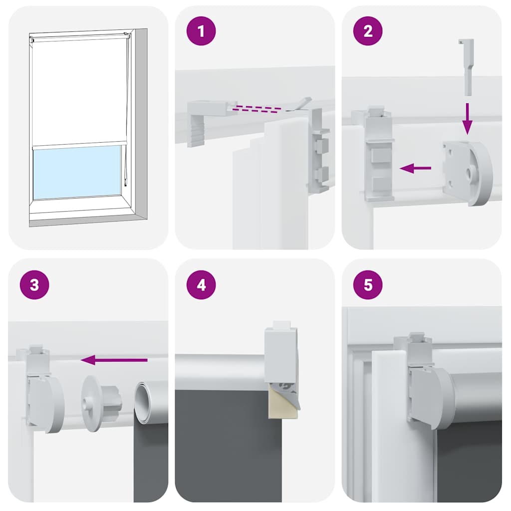 Rolgordijn verduisterend 125x130 cm stofbreedte 121,6 cm