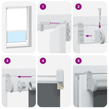 Rolgordijn verduisterend 125x130 cm stofbreedte 121,6 cm