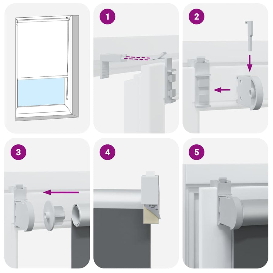 Rolgordijn verduisterend 145x175 cm stofbreedte 141,6 cm