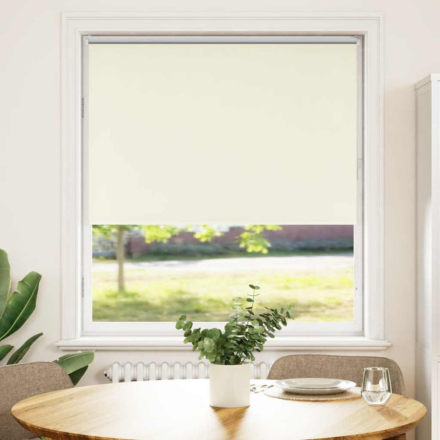 Rolgordijn verduisterend gebroken wit 90x175 cm stofbreedte
