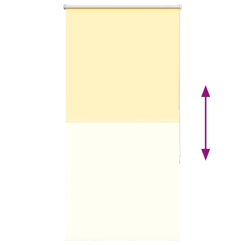 Rolgordijn verduisterend 80x130 cm stofbreedte 75,7cm geel