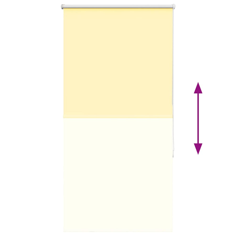 Rolgordijn verduisterend 80x130 cm stofbreedte 75,7cm geel