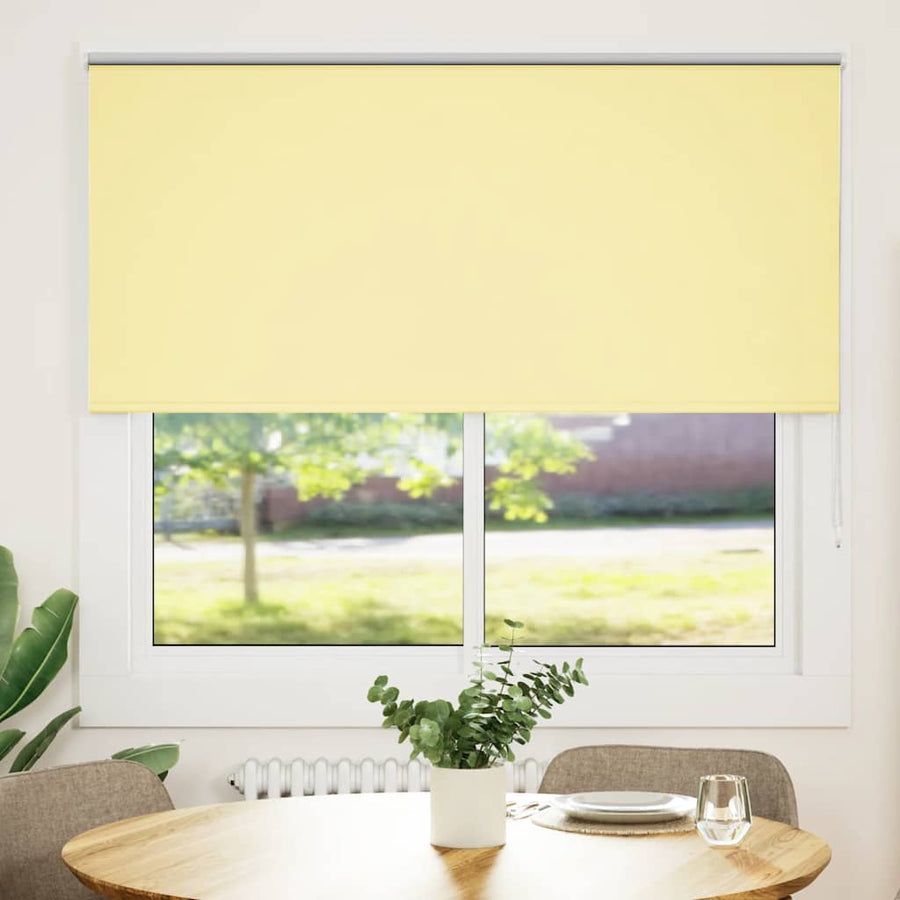 Rolgordijn verduisterend 150x130 cm stofbreedte 146,6 cm geel