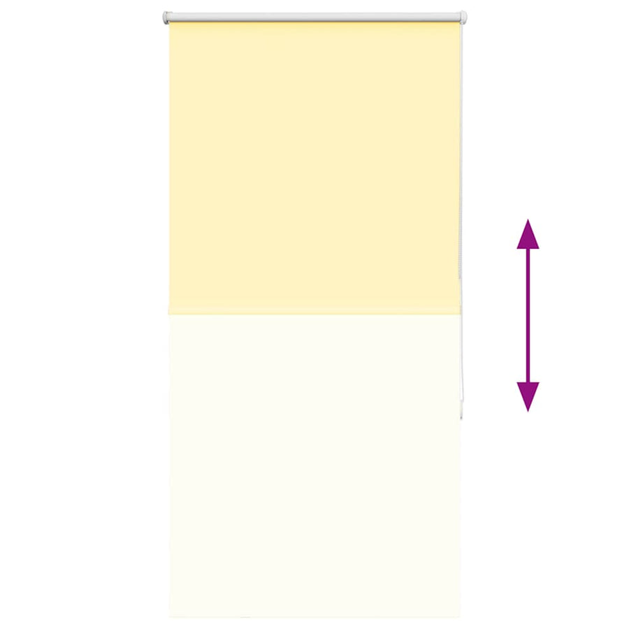 Rolgordijn verduisterend 75x150 cm stofbreedte 70,7cm geel