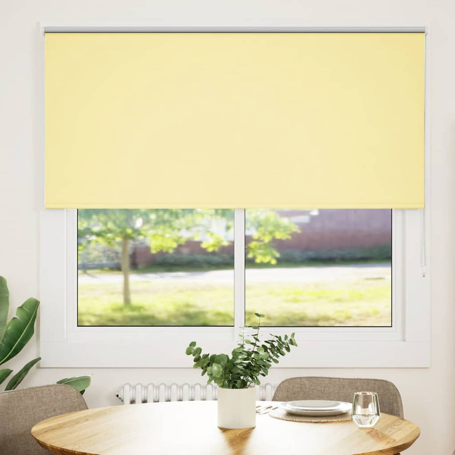 Rolgordijn verduisterend 145x150 cm stofbreedte 141,6 cm geel
