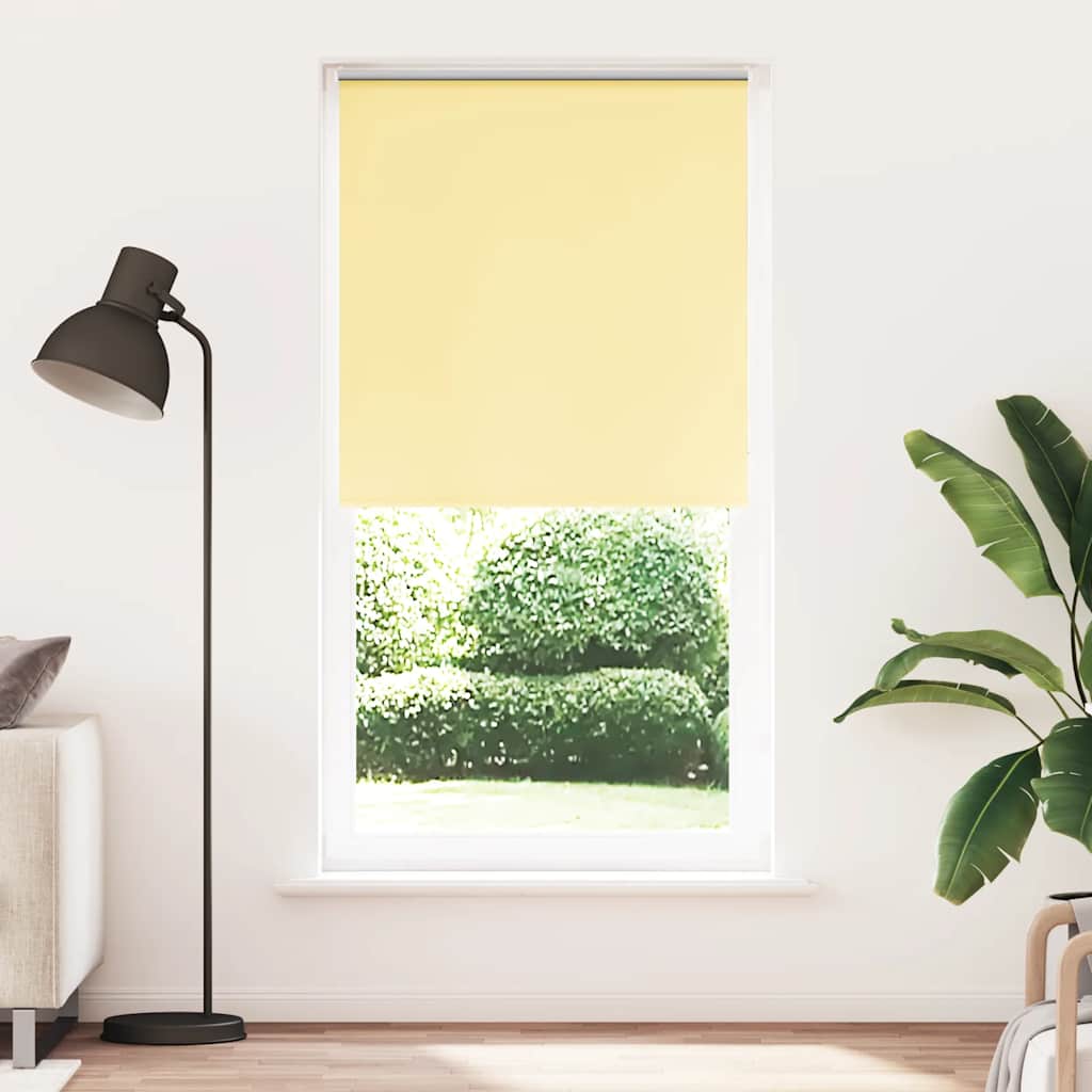 Rolgordijn verduisterend 90x230 cm stofbreedte 85,7cm geel